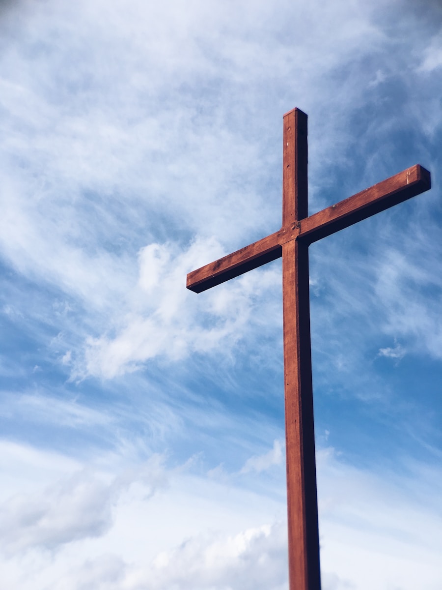 Photo by Aaron Burden a brown wooden cross
