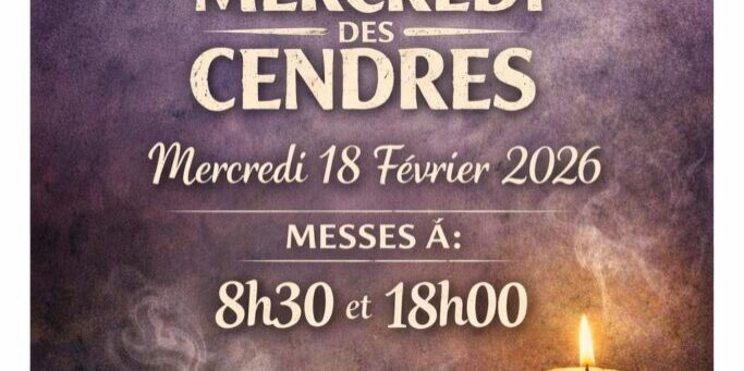 messes des cendres 2026
