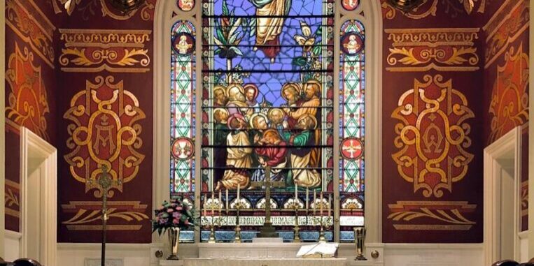 white and brown church interior